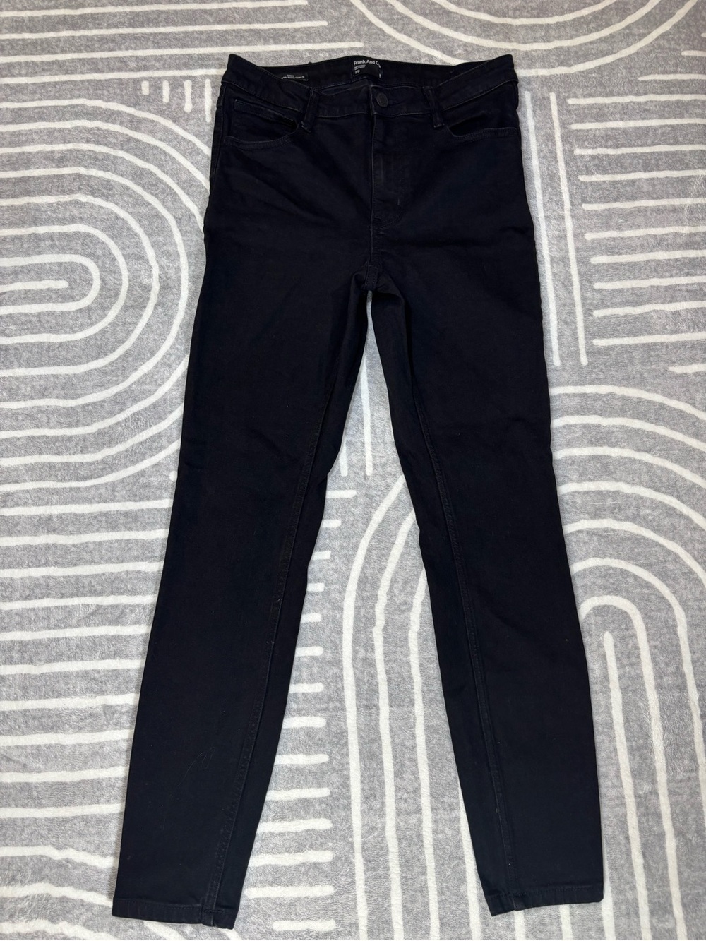 Frank And Oak Jeans, Debbie Skinny Fit, 29, Size 8, Black Denim, 29x27, Slim - Picture 9 of 10